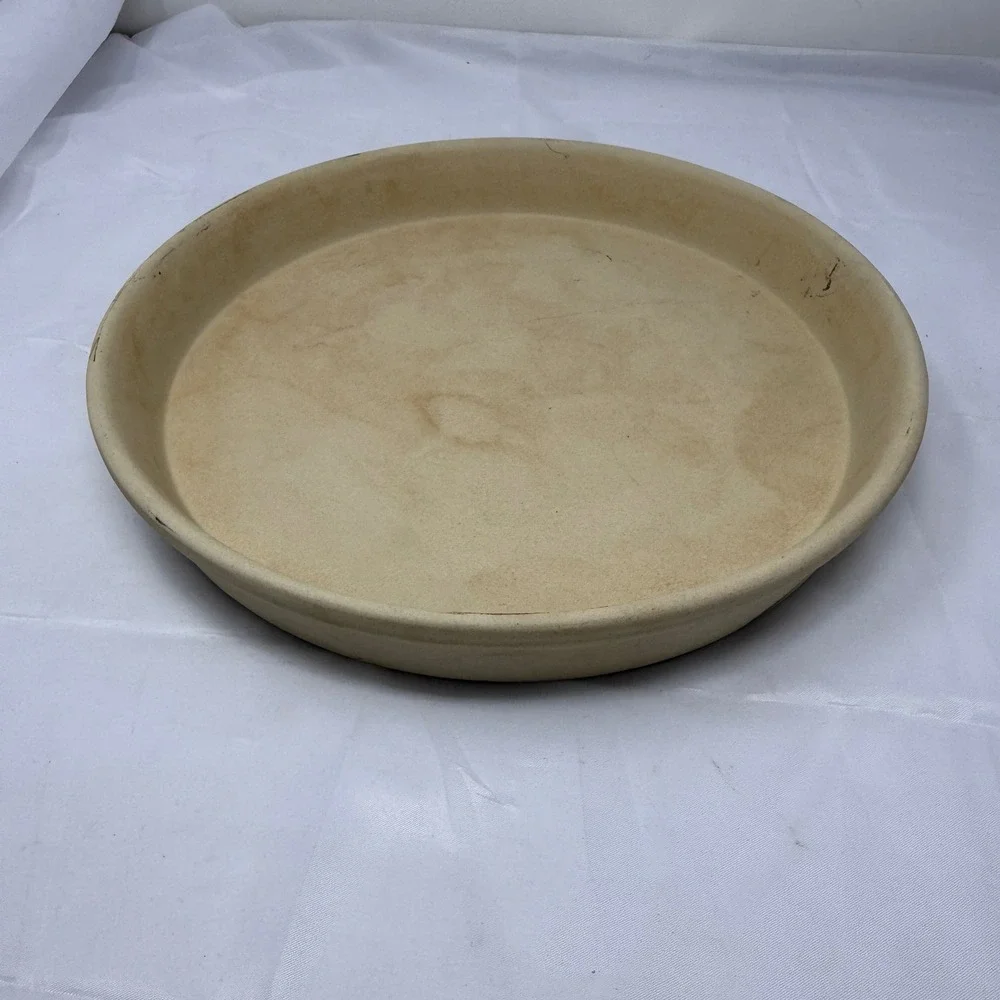 Pampered Chef Deep Dish Baker 124 Natural Stoneware 11 Inch Made in USA